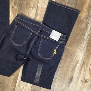 Baby Phat Jeans Bootcut NWT Deadstock Size 13 Dark Wash Y2K Cat Embroidery